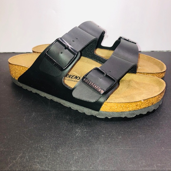 Leather and Cork Birkenstock Arizona Sandal Black - Picture 5 of 8